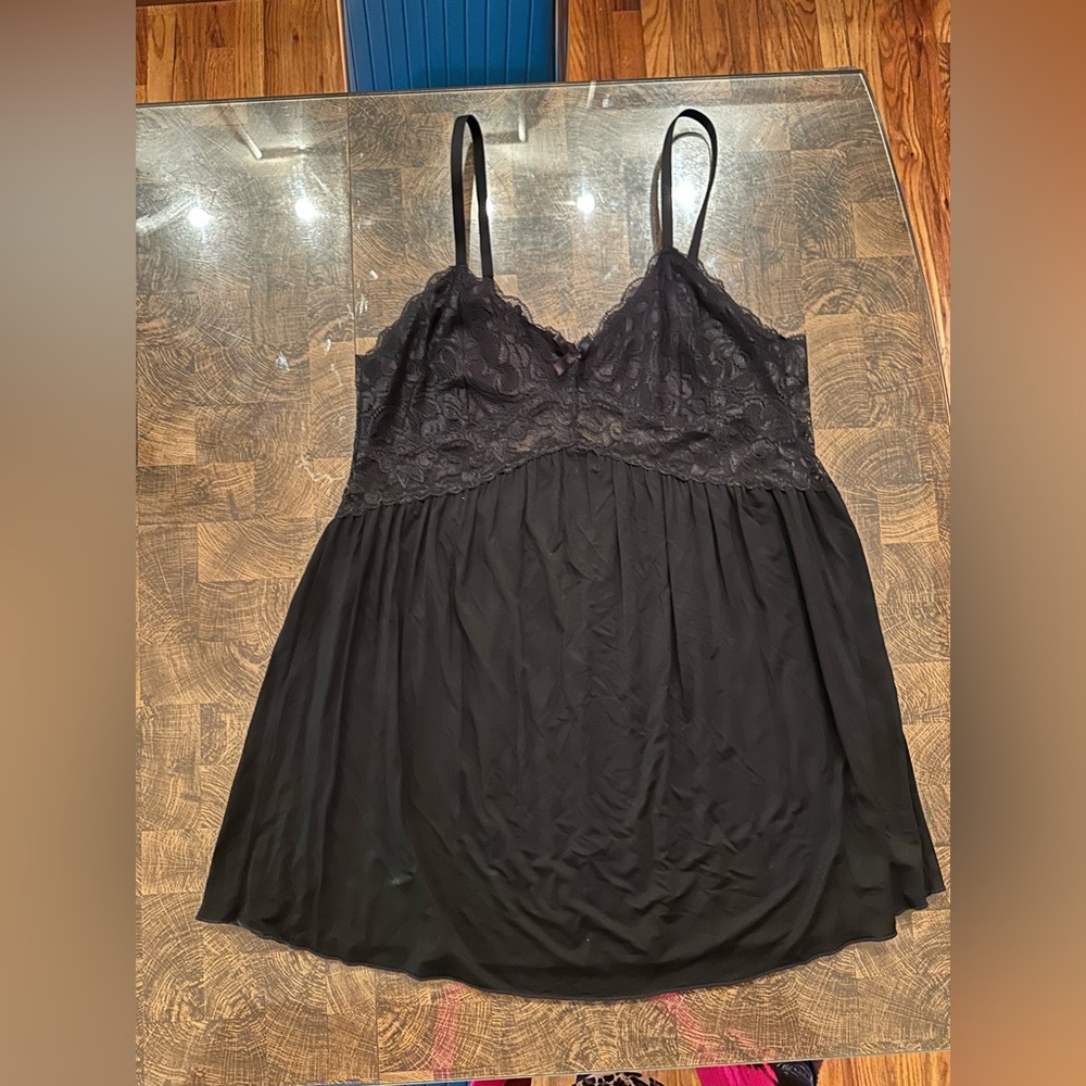 Black lace babydoll nightie